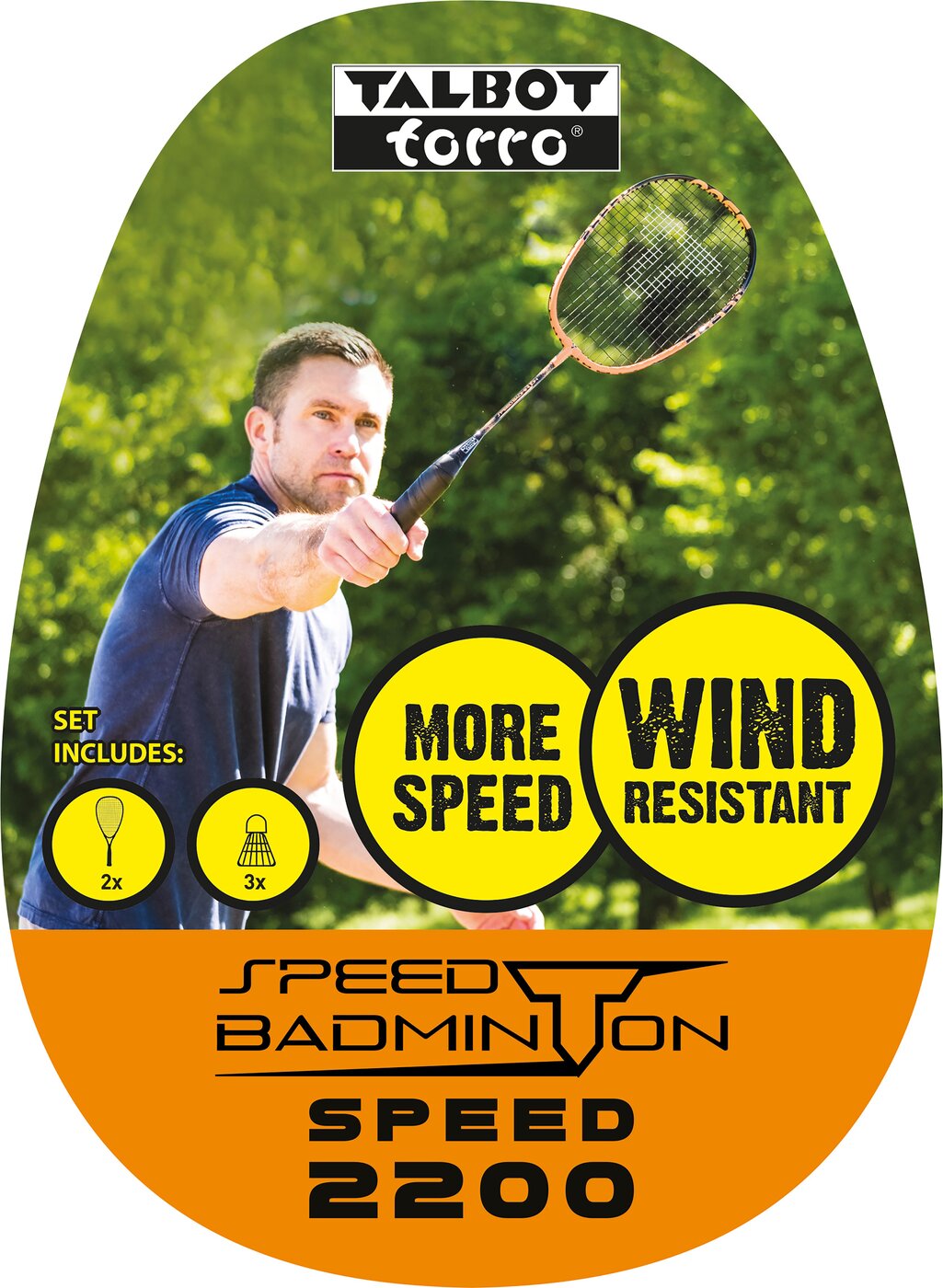 TALBOT/TORRO Badminton Set SPEED 2200 Bag im kaufen 3/4 online